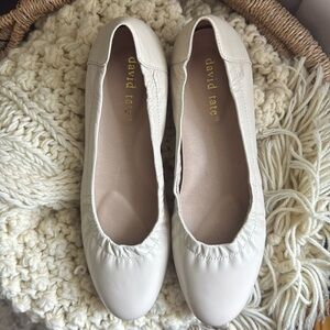 David Tate 100% Leather Ballerina Flats